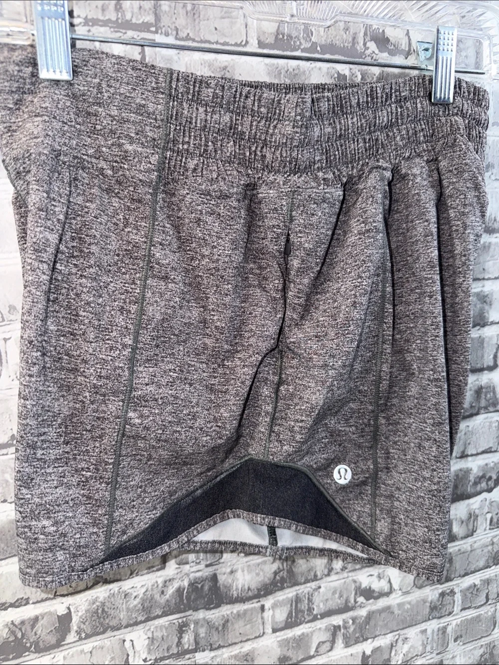 lululemon athletica Heather Gray Athletic Shorts with Built-In Liner